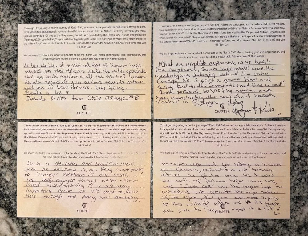 Reviews from guests about Chapter's Earth Call Menu