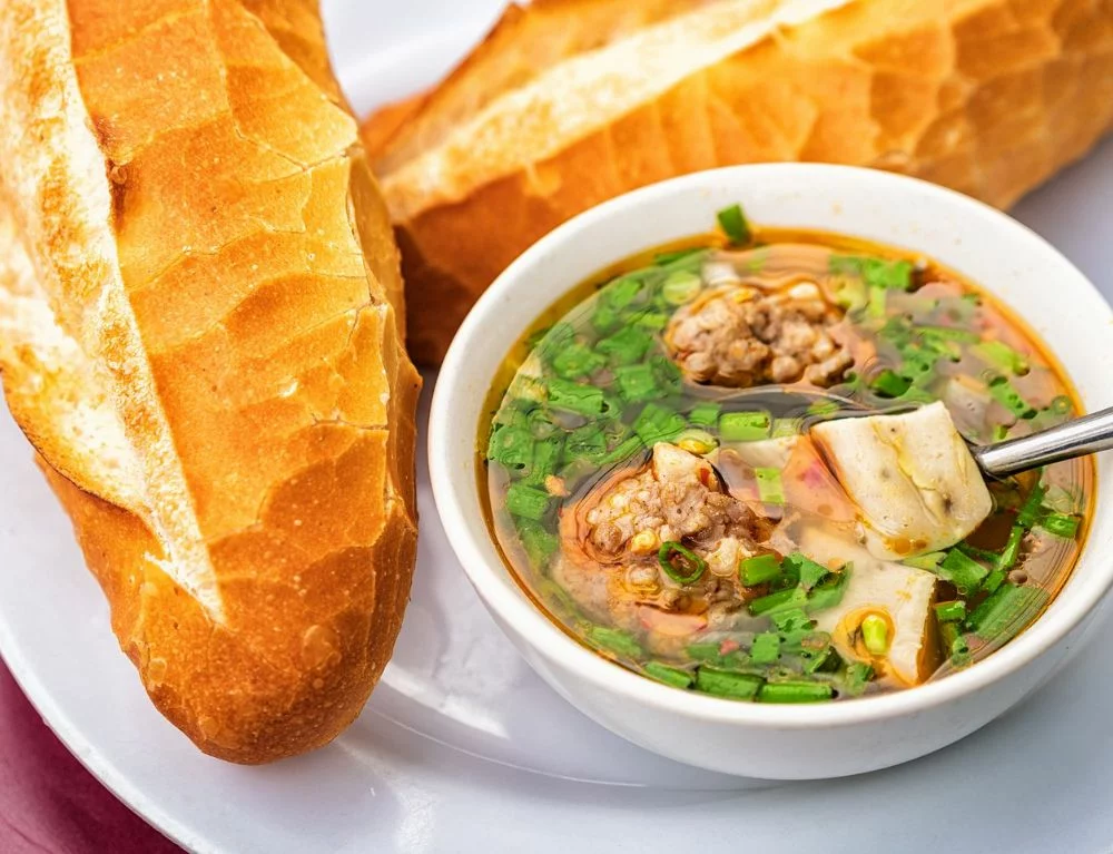 Banh mi xiu mai - Perfect for the cool weather in Da Lat