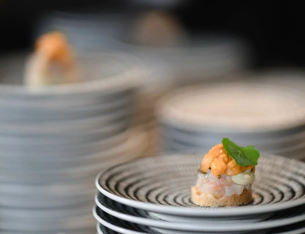 The Ocean Tart is meticulously crafted with multiple elegant layers to showcase the ingredients