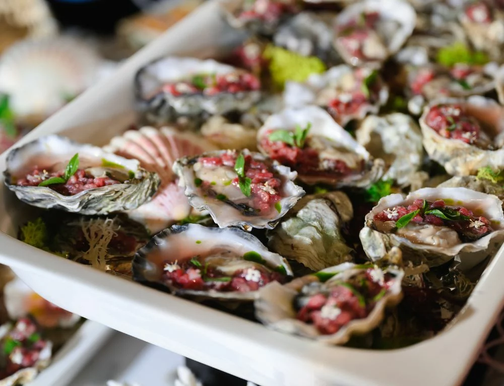 Fresh oyster and wagyu beef – a bite that captures both the ocean and the land