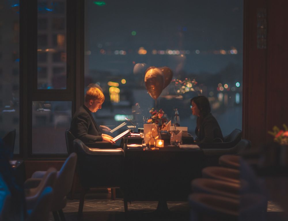 Romantic date night at one of the best Hanoi rooftop restaurants with a view