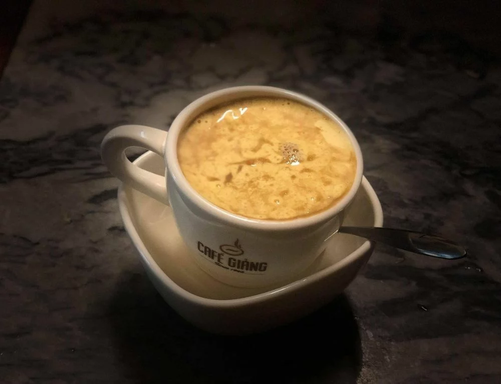 When in Hanoi, don’t miss the famous egg coffee at Giang Cafe