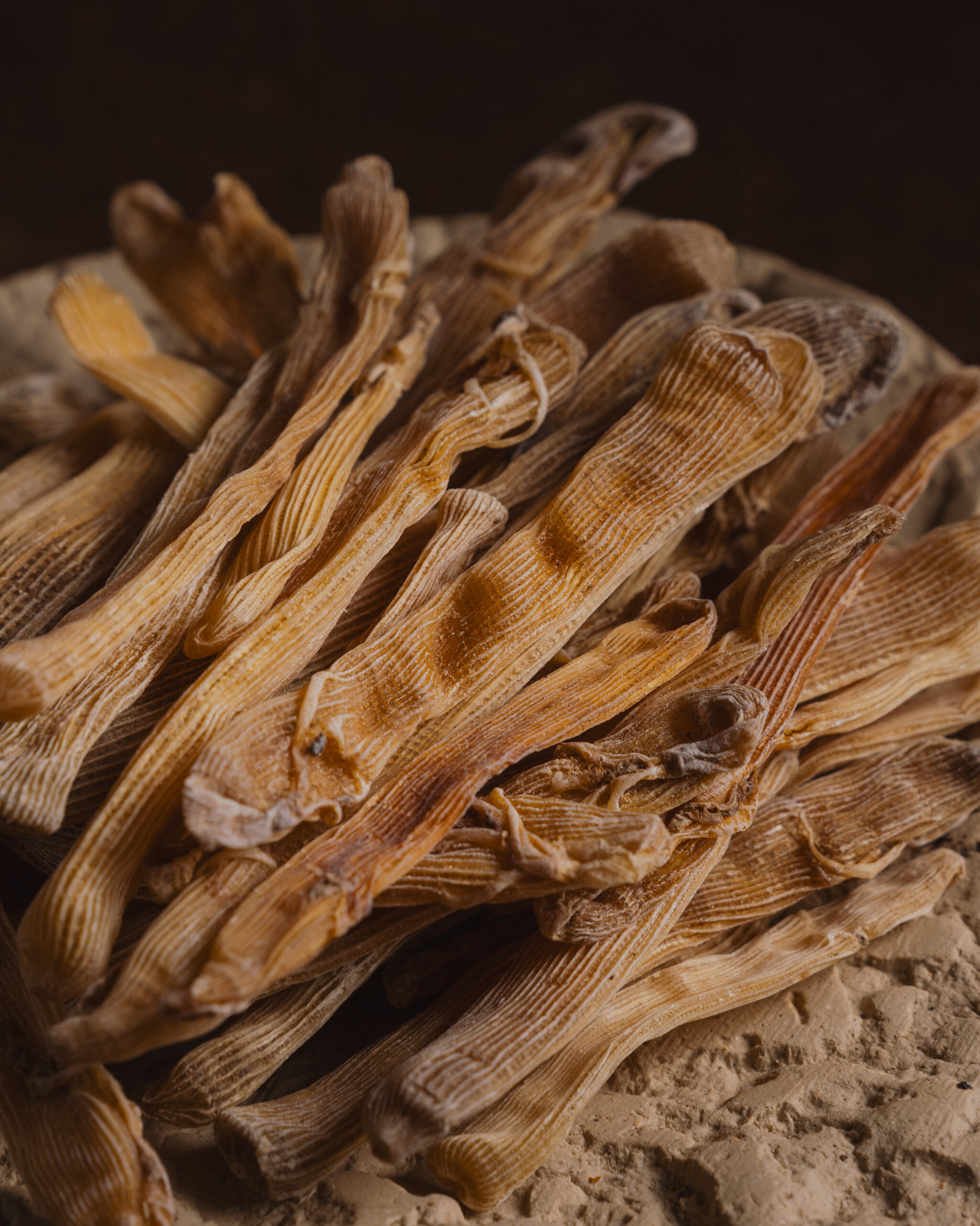 Dried and lightly grilled sá sùng, the hidden soul of the broth