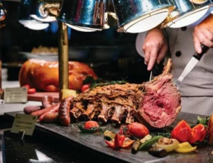 Famous grilled ribs at Oven D'or Restaurant