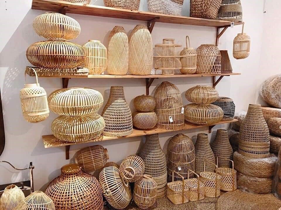 Handmade bamboo and rattan baskets, trays and home accessories in Hanoi