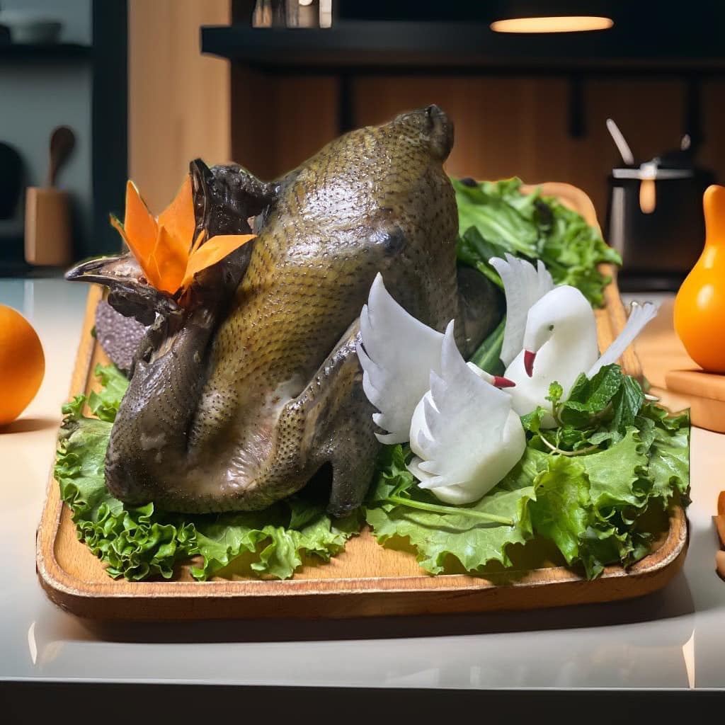 Grilled Sa Pa black chicken with crisp smoky skin