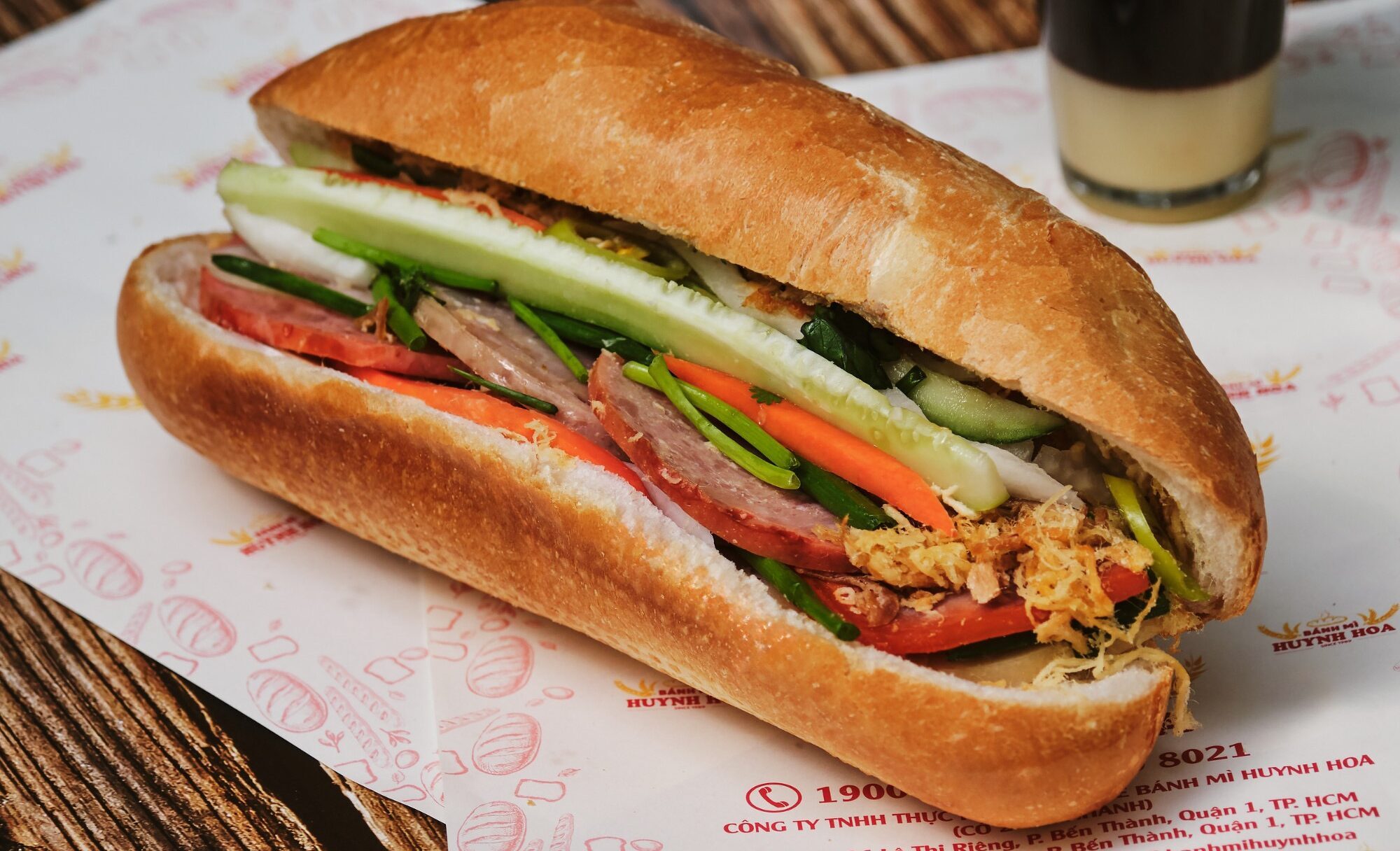 Ho Chi Minh City Vietnamese banh mi filled with grilled pork, pâté, pickled vegetables, and herbs