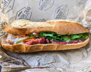 Vietnamese banh mi showcasing Vietnam's most iconic street food and food culture