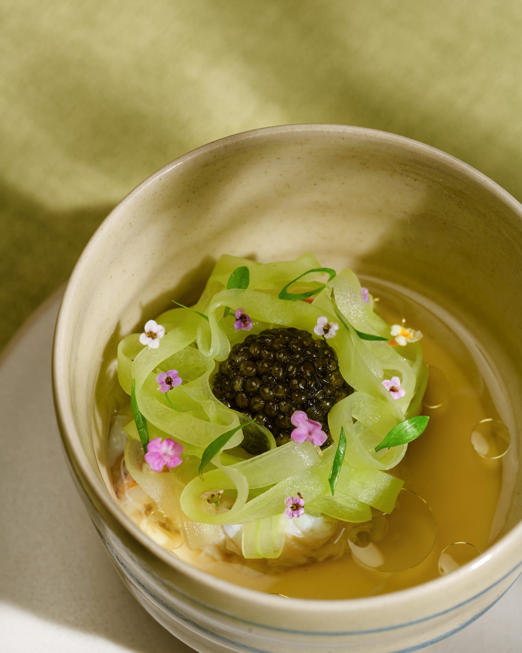 Bottle gourd paired with swimmer crab in Chapter Dining’s Lucent menu