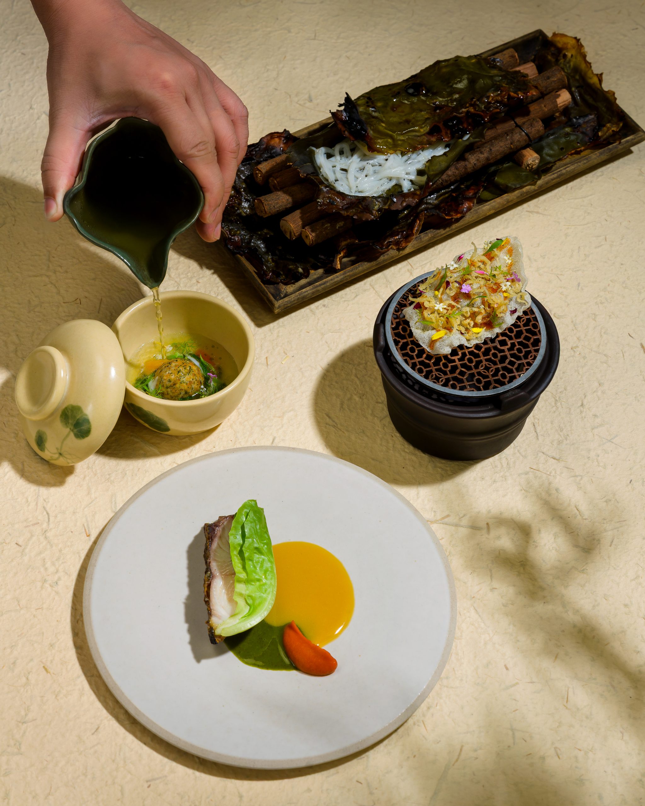 Contemporary Northern Vietnamese tasting course served at Chapter Dining in Hanoi