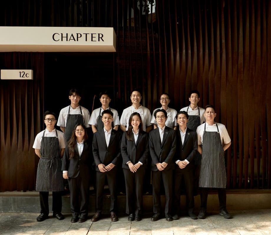 Guests beginning their first fine dining experience at Chapter in Hanoi