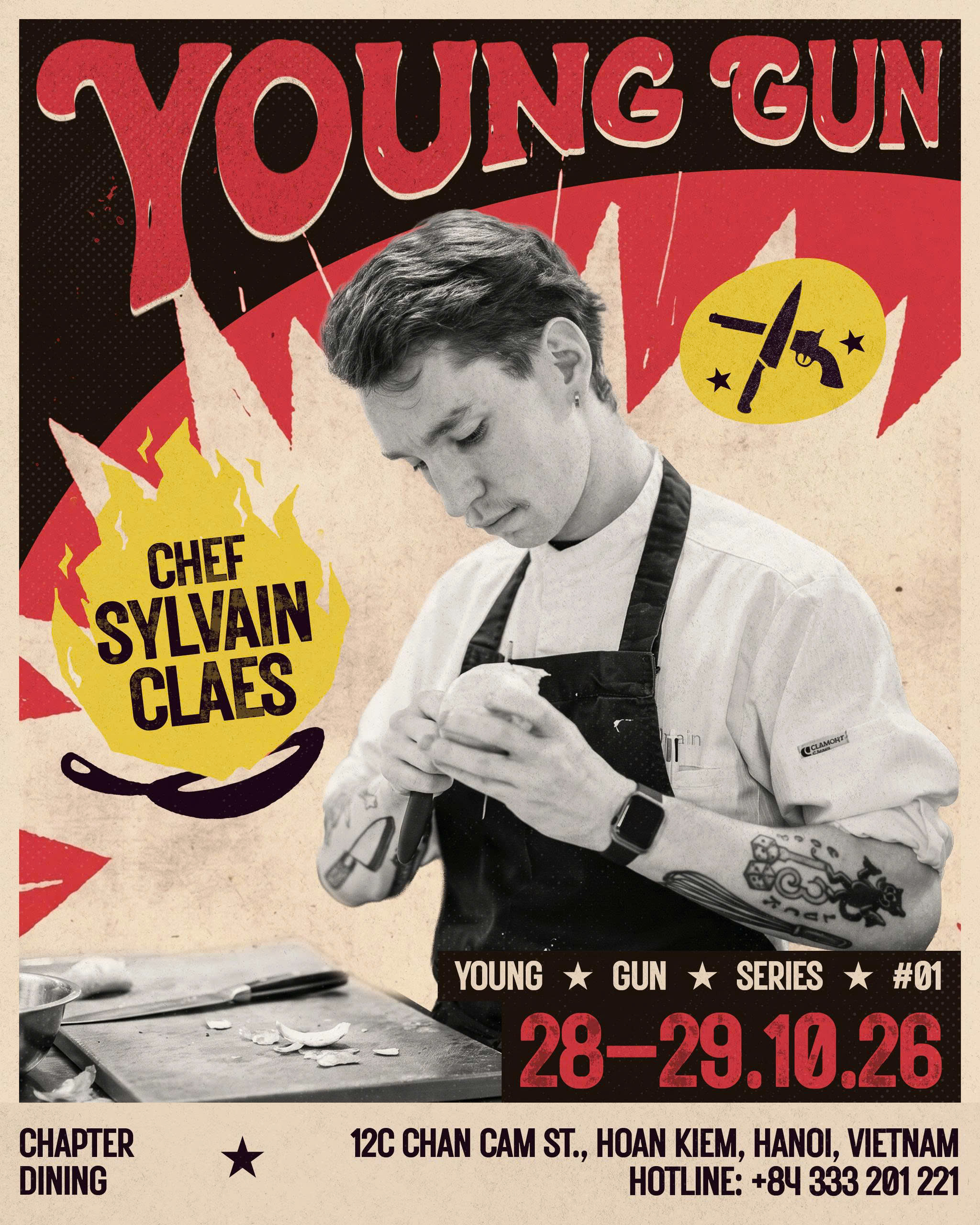 Young Gun Series debuted with Chef Sylvain Claes, bringing young chefs together to explore Vietnamese cuisine and exchange culinary expertise